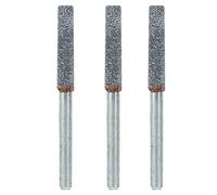 ZMCPODALK 3 pièces de meule diamantée de 4 mm pour affûteur de tronçonneuse, Pierre à affûter pour Outil d’affûtage de tronçonneuse, tête de Rectification cylindrique de 5/32 Pouce à Fin