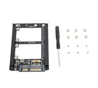 ZMCPODALK Adaptateur dual mSATA SSD vers 2,5 pouces SATA III, carte convertisseur mSATA vers SATA à 6 Gbit/s avec boîtier à cadre métallique, prise en charge du plug-and-play et de l’échange