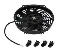 ZMCPODALK Ventilateur de refroidissement universel à lame courbe 24 V, 9 pouces, pour condenseur de climatisation de voiture ; ventilateur électrique de radiateur pour camion, van et SUV ;