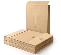 ZMCYN Lot de 25 enveloppes à soufflet extensibles en papier kraft 23,9 x 33,5 cm