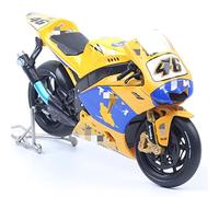 ZMDALI Modèle de Moto pour Yamaha YZR M1 2006 Rider #7 Carlos Checa 1/18 Echelle Moto De Course Diecast Miniature Vehicle Replica(Blue)