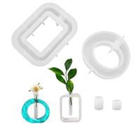 ZMDMAH 2 Pièces Moule en Silicone Bouteille, Moules en Résine Vase en Résine époxy Epoxy Pot de Fleur Silicone Moule Vase Resine Epoxy, Vase Moules en Silicone pour Plantes Hydroponiques Boutures