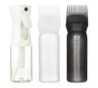 ZMDMAH 3 Pièces Applicateur Huile Cheveux Costume, 2 Peigne Applicateur Huile Cheveux und 1 Brumisateur Eau, Flacon Applicateur Huile Cheveux pour Coloration Capillaire Et Traitement du Cuir Chevelu
