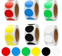 ZMDMAH 3000 étiquettes gommettes rondes multicolore,20mm gommettes autocollantes,pastilles autocollantes,pastille autocollante ronde,etiquette autocollante pour les Calendriers de Scrapbooking DIY