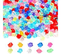 ZMDMAH 400 Pcs Pierre Precieuse pour Enfants, Faux Diamant, Multicolore Acrylique Diamant Cristaux et Pierres Précieuses Gemmes Coulorées Pierres Précieuses Colorées Chasse au Trésor de Pirates DIY
