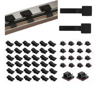 ZMDMAH 50 Pcs Serre Câbles, Collier de Serrage Plastique, Attaches de Câble Base de Auto Adhésives Nylon Attaches de Câble Réglables Attache Câble Adhésif pour Gérer les Différents Câbles Bureau