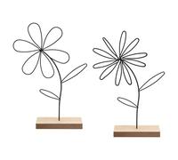 ZMDMAH Deco Métal Fleur Métal Déco Salon Moderne 2 Pieces Iron Flower Arrangement Creative Home Crafts Metal Flower Decor Craft Supplies Decorative Table Decor Living Room Modern Decoration