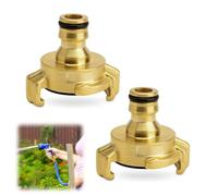 ZMDMAH Gardena Lot de 2 raccords rapides en laiton avec raccord à griffe 1/2" pour tuyau d'arrosage