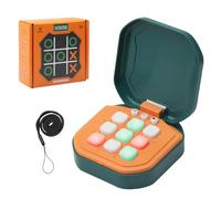 ZMDMAH Jeu Tic Tac Toe électronique Jeu de Puzzle Tic Tac Toe 3-en-1Jeu de Table Familial - Jeux de Loisirs Amusants pour Enfants de 3 Ans et Plus (Vert foncé)