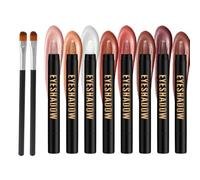 ZMDMAH Lot de 10 Ombres à Paupières 7 Couleurs Hautement pigmentées Glitter Imperméable Durable Crème Fard à Paupières pour Filles Femmes