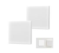 ZMDMAH Lot de 2 cache-prises encastrées - 8,6 x 8,6 cm - Blanc - Pour prises ou interrupteurs non utilisés