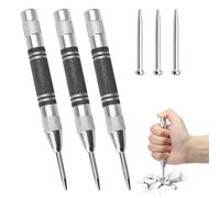 ZMDMAH Lot de 3 pointeau automatique, pointeau a frapper, poincon metal, outil de sertissage automatique, poincon cuir, outillage à main, tour en métal, perforateur de boîte, coupe-ceinture