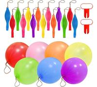 ZMDMAH Lot de 30 ballons perforés avec 2 nœuds - 40 cm - Robustes - Ballons perforés - Accessoires de fête d'anniversaire pour enfants, mariages, fêtes d'enfants