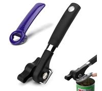 ZMDMAH Ouvre-boîte manuel, ouvre-boîte sans bords tranchants, ouvre-boîte de sécurité, ouvre-boîte de sécurité en acier inoxydable pour tous types d'aliments en conserve