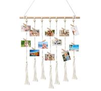 ZMDMAH pele et mele photo et mural : porte photo mural, cadre decoratif avec 30 clips en bois