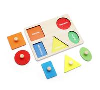 ZMDMAH Puzzle en Bois Puzzle géométrique Montessori en Bois dès 1 an Jouet pour Apprendre Les Couleurs et Les Formes Jouet éducatif adapté aux bébés Tout-Petits Enfants