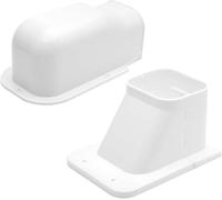 ZMDMAH Raccord mural, canal de climatisation - Kit décoratif en PVC pour climatisation, climatisation centrale et ligne de pompe à chaleur, cache de tuyau décoratif en PVC pour traversée murale (A)