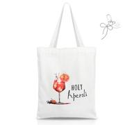 ZMDMAH Sac Fourre-Tout, 40 x 35 cm Orange Aperol Spritz Sac Fourre Tote Bag Coton 100% Sacs de Courses Sacs Fourre Tout Femme en Toile, Cabas Femme Original Idée Cadeau pour l'été en Toute Saison