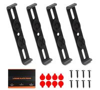 ZMDMAH Support Plaque Immatriculation Sans Cadre 4 Pièces, Universel Voiture EU 110mm, Avec Vis et Adhésif Design Propre Sans Publicité, Résistant à l’Eau et Anti-Rouille Installation Facile et Légale