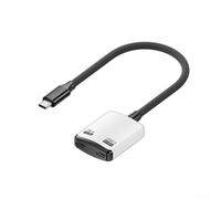 ZMdooreasy Adaptateur de lunettes USB C AR avec capacité d'affichage 8 K60 Hz et prise en charge de charge complète de 100 W (blanc)