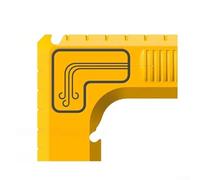 ZMdooreasy Adaptateur de port de poussière pour scie à table pour une collecte efficace des copeaux, raccord de dépoussiérage en plastique haute résistance avec bord clipsable, noir et jaune (jaune)