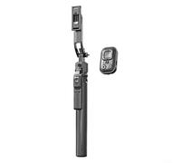 ZMdooreasy Auto Face Tracking Trépied avec support rotatif à 360 °, autocollant selfie en aluminium de 63 pouces, support de téléphone pour streaming en direct, vlogging, vidéoconférence (noir)