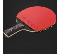 ZMdooreasy BOER Raquette de tennis de table avec 7 couches de bois et caoutchouc inversé pour entraînement professionnel, comprend 3 balles, housse et film de protection (stylo)