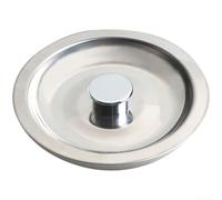 ZMdooreasy Bouchon d'évier en acier inoxydable de 120 mm avec joint en PVC pour cuisine, qualité 304, résistant à la rouille, remplacement des déchets pour éviers standard, argenté