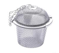 ZMdooreasy Boule à thé avec filtre en acier inoxydable à mailles fines et chaîne étendue pour infuser du thé en vrac, des épices et des mélanges d'herbes dans plusieurs contenants