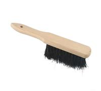 ZMdooreasy Brosse de cheminée avec manche en bois de 28 cm avec poils de noix de coco noires, outil de nettoyage essentiel pour l'entretien du feu, balai au coin du feu pour enlever les cendres en