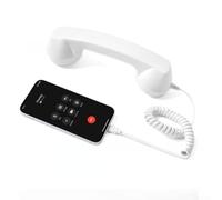 ZMdooreasy Combiné de téléphone de style rétro avec connexion filaire de type C compatible avec iPhone et récepteur fixe offrant une sortie audio claire