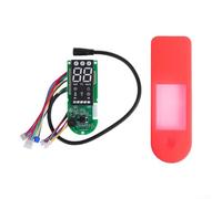 ZMdooreasy Commande pour montage de panneau avec protection en silicone | Trottinette électrique Xiaomi 4/4 Pro 2ème génération, affichage de vitesse/puissance/mode, étanche, 110 g (mètre + rouge)