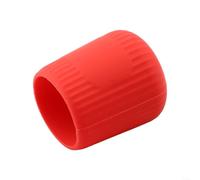 ZMdooreasy Coque de protection en silicone avec trous de drainage pour poignée et queue de canne à pêche - Accessoire antidérapant et souple (M, rouge)