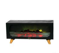 ZMdooreasy Humidificateur d'air avec effet de flamme de cheminée 3D, diffuseur de brume aromatique 7 couleurs, télécommande et deux modes de minuterie pour un usage domestique (câble USB 5 V 1)