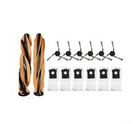 ZMdooreasy Kit d'accessoires pour robot aspirateur Mova Z60 Ultra/Pro, 14 pièces avec brosses principales en forme de V, brosses latérales et sacs à poussière, pièces en caoutchouc et nylon pour un