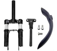 ZMdooreasy Kit d'amortisseur de fourche avant de scooter avec béquille et garde-boue pour Xiaomi M365, 1S, Pro, Pro 2 - Kit de suspension en alliage d'aluminium - Noir