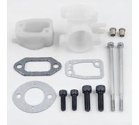 ZMdooreasy Kit de collecteur coudé d'admission pour tronçonneuse 61 268 272, kit de vis de joint de silencieux de carburateur, remplace 503496901 501806602 pièces de réparation