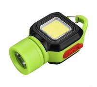 ZMdooreasy Lampe de poche porte-clés rechargeable par USB, double LED blanche et rouge, 5 modes d'étanchéité IPX4, lanterne portable légère pour camping, randonnée, vert, bleu, rouge, jaune (vert)