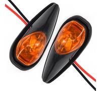 ZMdooreasy Lot de 2 mini clignotants LED pour moto de couleur jaune vif pour une conduite sûre