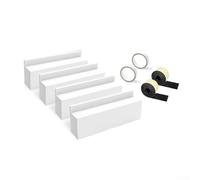 ZMdooreasy Lot de 2 ou 4 panneaux d'isolation en mousse CA en forme de U avec ruban d'étanchéité, kit de remplissage thermique pour aérations latérales, réduit le bruit et les fuites d'air, blanc (lot