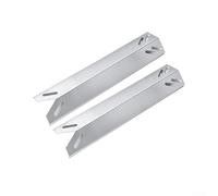 ZMdooreasy Lot de 2 plaques chauffantes en acier inoxydable 39,4 x 8 x 3 cm pour barbecues à gaz, 201 Flame Tamer Shield avec répartition uniforme de la chaleur, pièces de rechange faciles à nettoyer