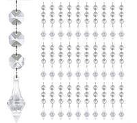 ZMdooreasy Lot de 30 décorations en acrylique transparent pour sapin de Noël en forme de flocon de neige et stalactites, fabriquées pour une décoration de vacances durable et réutilisable (B)