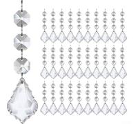 ZMdooreasy Lot de 30 décorations en acrylique transparent pour sapin de Noël en forme de flocon de neige et stalactites, conçues pour une décoration de vacances durable et réutilisable (E)