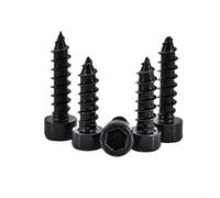 ZMdooreasy Lot de 32 vis autotaraudeuses à tête hexagonale en acier carbone de qualité 8.8 pour projets en bois, plastique, métal - 3 x 20 mm