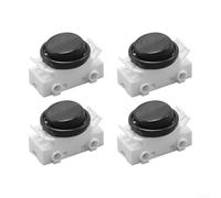 ZMdooreasy Lot de 4 interrupteurs à bascule en plastique blanc pour éclairage de meuble de cuisine, modèle BJB 43.409, pièces d'interrupteur à bas rond, installation facile, design
