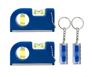 ZMdooreasy Lot de 4 pochettes magnétiques pour niveau d'esprit avec bulles de haute précision, cadre en aluminium compact pour améliorer la maison et accrocher des photos, rouge ou bleu (4 pièces)