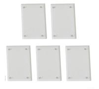 ZMdooreasy Lot de 5 cadres photo en acrylique transparent à angle droit, double panneau de 0,2 cm, horizontal/vertical, maintien sûr pour photos, certificats, étiquettes de prix (10,2 x 15,2 cm)