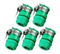 ZMdooreasy Lot de 5 connecteurs de robinet de machine à laver avec raccord rapide, adaptateur de tuyau d'eau de 1,27 cm, 1,9 cm, design ABS étanche pour évier et jardin, vert