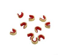 ZMdooreasy Lot de 6 boucles en laiton pour nœuds composés et recourbés, insert en nylon antidérapant pour stabiliser le vol des flèches et améliorer la précision