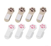 ZMdooreasy Lot de 8 poignées de siège de toilette sans contact en forme de patte de chat pour salle de bain, maison, bureau, hôtel, élévateur hygiénique, construction en polypropylène, facile à